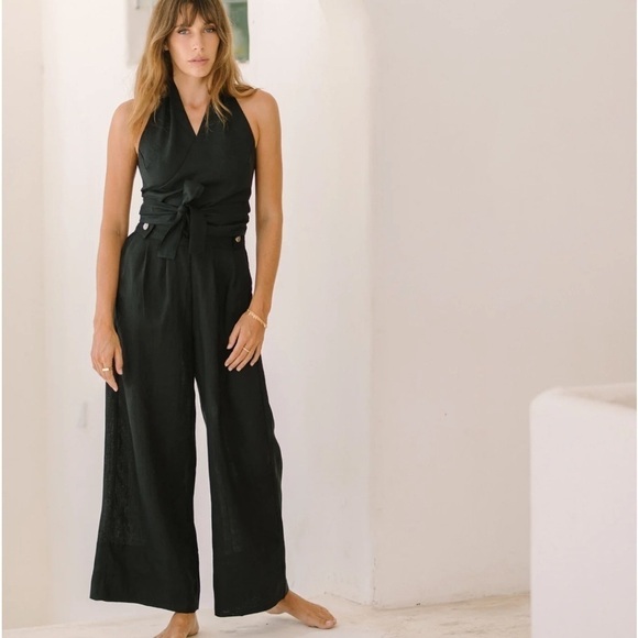 Free the label Monaco linen pants EUC large - Picture 1 of 8